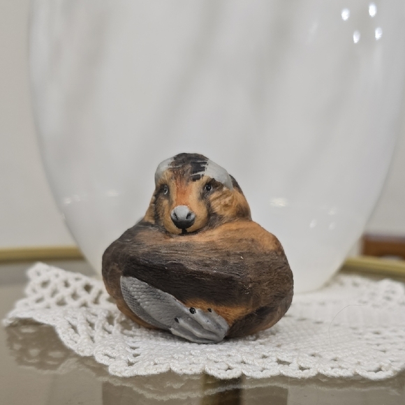 Boehm Porcelain Entwinded Beavers Vintage Art Hand Painted In The USA